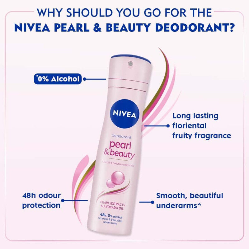 Nivea Pearl & Beauty Pearl Extracts & Avocado Oil Deodorant 123g