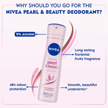 Nivea Pearl & Beauty Pearl Extracts & Avocado Oil Deodorant 123g