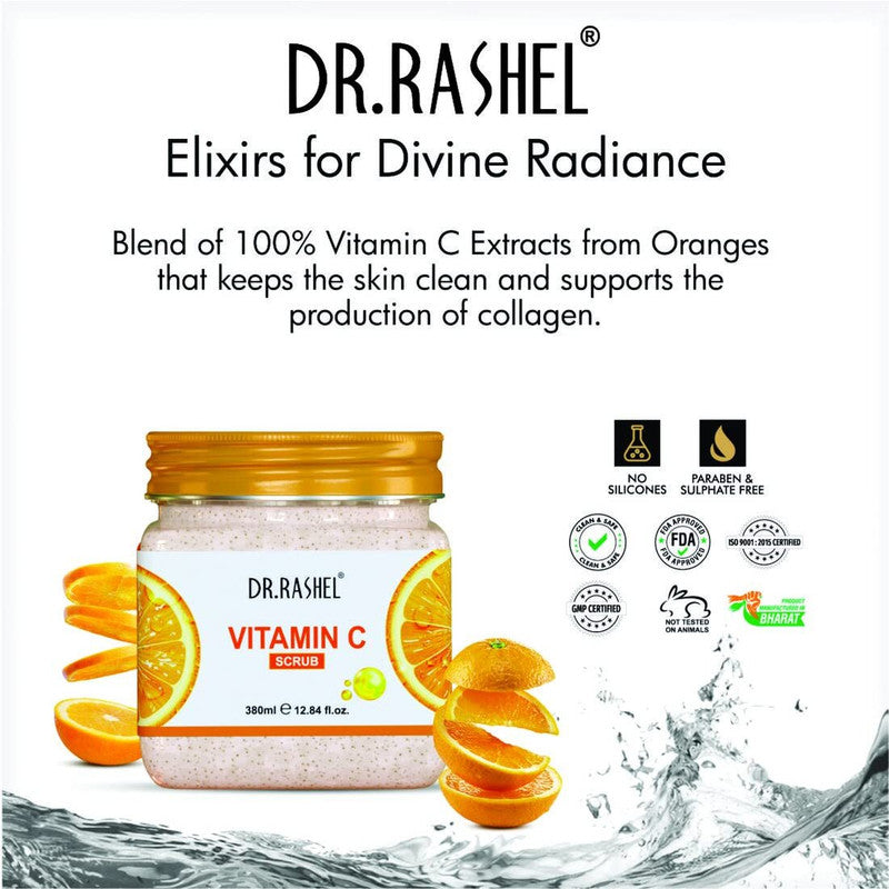 Dr.Rashel Vitamin C Skin Whitening Face & Body Scrub 380ml Pack of 3