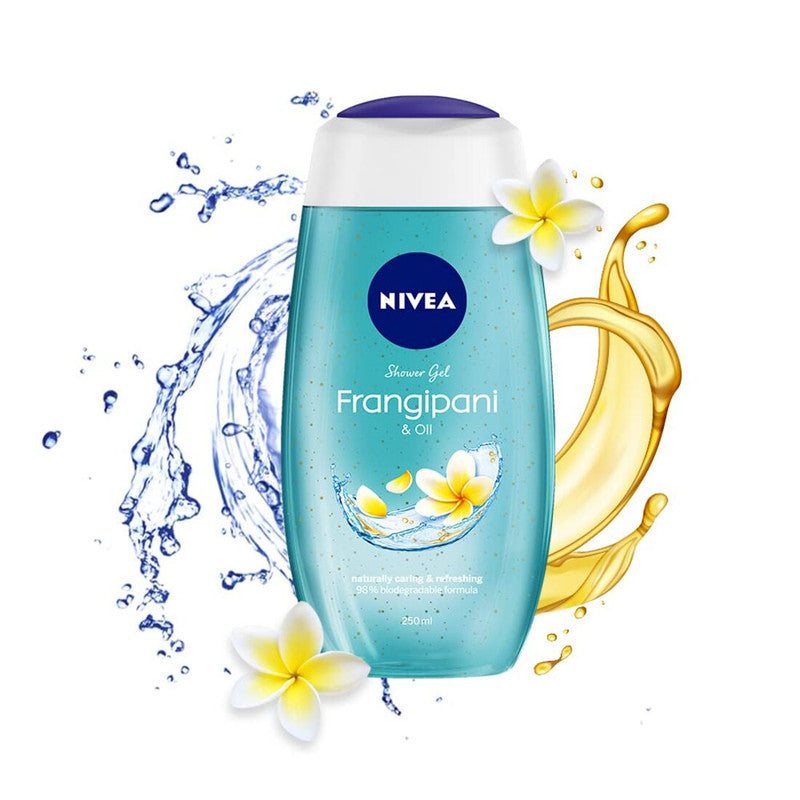 Frangipani & Oil Nivea Naturally Caring & Refreshing Shower Gel 250ml