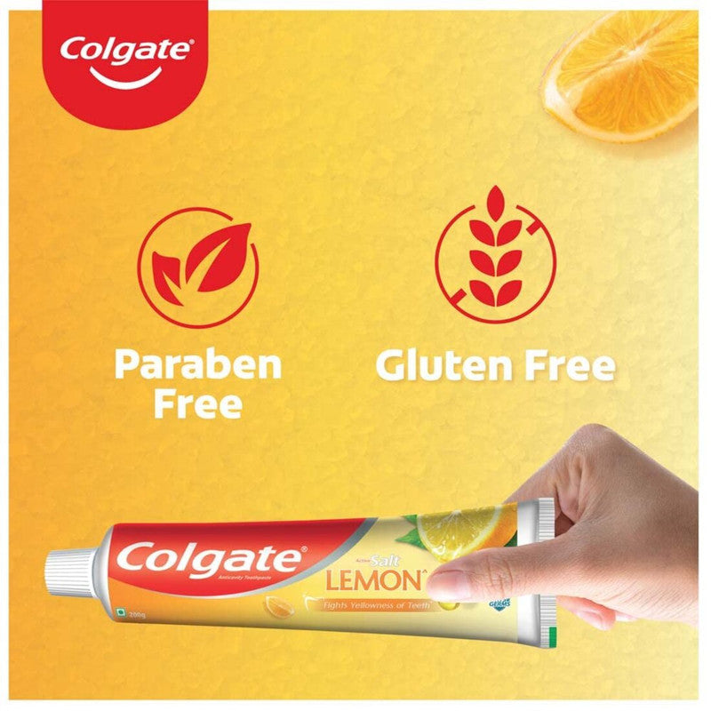 Colgate Anticavity Healthy White Toothpaste Active Salt Lemon 100gm