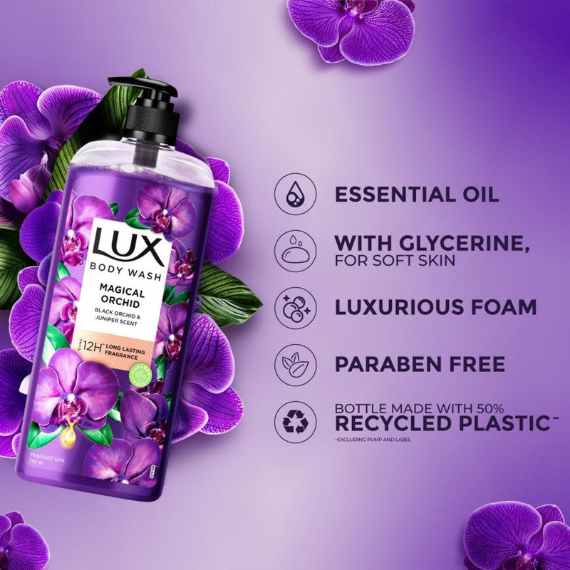 Lux Magical Orchid Black Orchid & Juniper Scent Body Wash 750ml