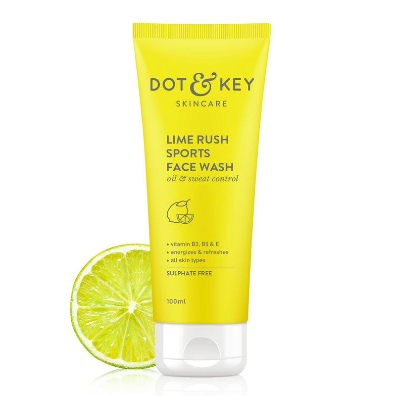 Lime Rush Sports Dot & Key Skincare Face Wash 100ml