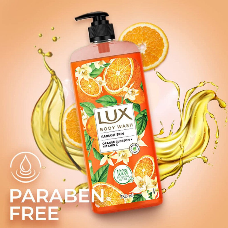 Lux Radiant Skin Orange Blossom + Vitamin C Body Wash 750ml Pack of 2