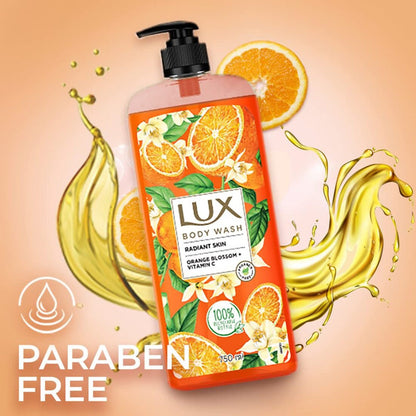 Lux Radiant Skin Orange Blossom + Vitamin C Body Wash 750ml Pack of 3