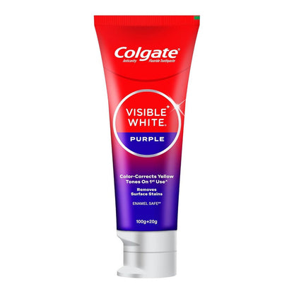 Colgate Visible White Purple Anticavity Toothpaste 100g Pack of 2