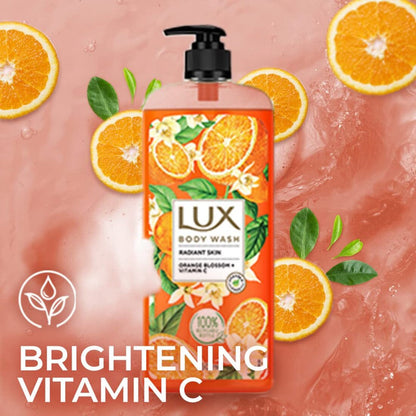 Lux Radiant Skin Orange Blossom + Vitamin C Body Wash 750ml Pack of 2