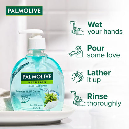 Sea Mineral Palmolive Removes 99.9% Germs Hand Wash 250ml