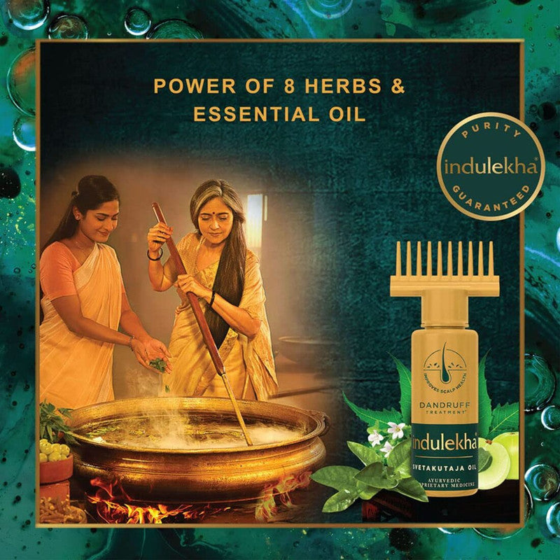 Indulekha Dandruff Treatment Svetakutaja Hair Oil Ayurvedic 50ml