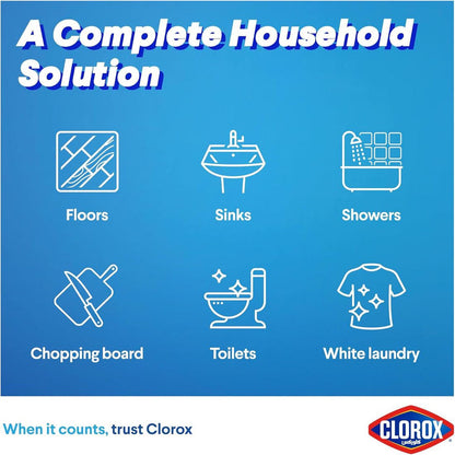 Clorox Kills 99.9% of Viruses Liquid Bleach 950ml Pack of 2