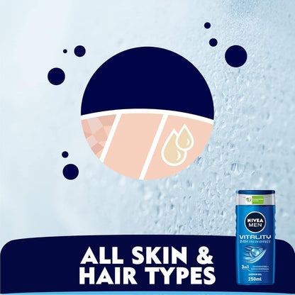 Nivea Men Vitality Invigorating + Ocean Minirals Shower Gel 250ml