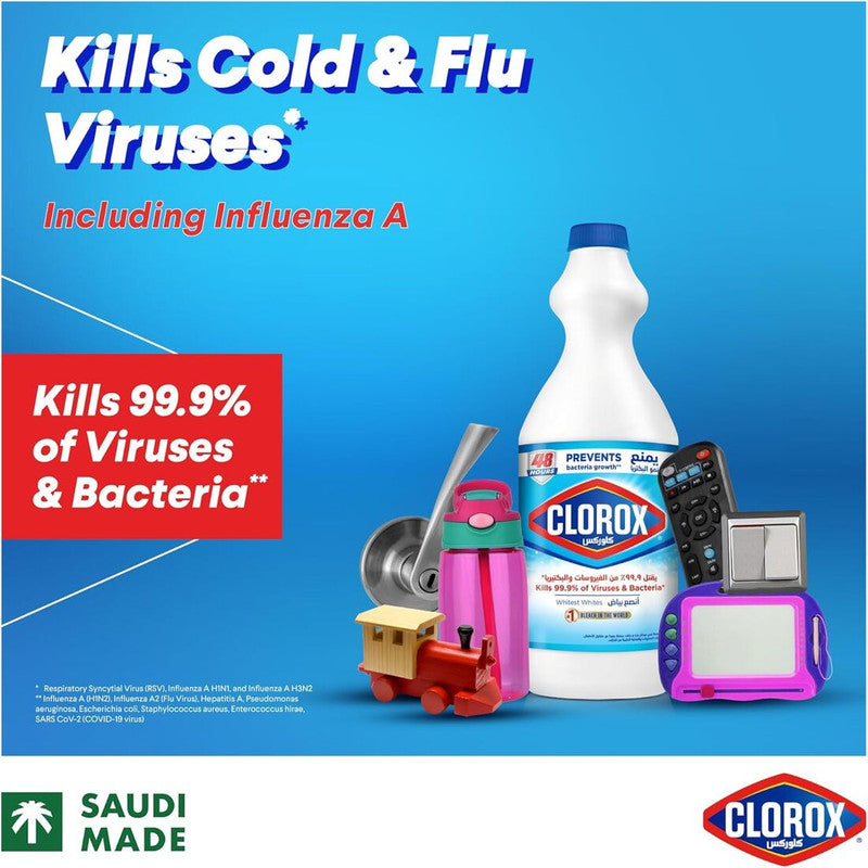 Clorox Liquid Bleach Kills 99.9% of Viruses 470ml