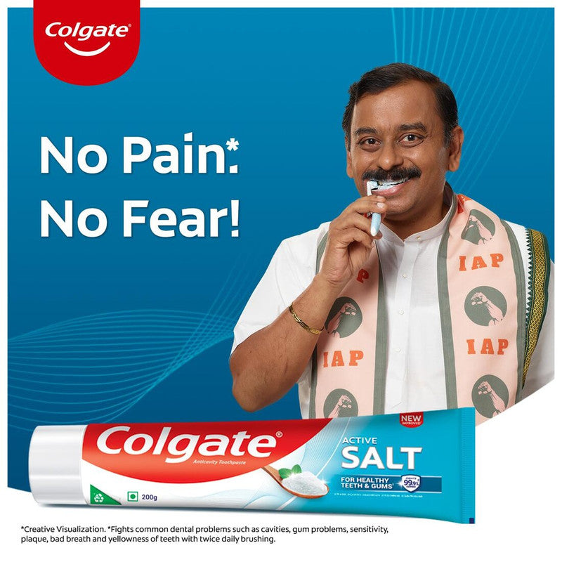 Colgate Active Salt Anticavity Healthy Teeth & Gums Toothpaste 36g Pack of 2