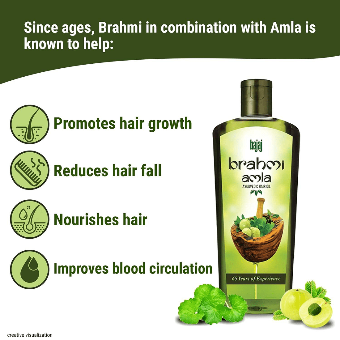 Herbal Bajaj 90 ml Brahmi Amla Hair Oil, Liquid