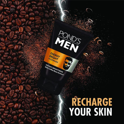 Ponds Men's Energy Bright Face Wash Coffee Beans Bright Skin, 100g