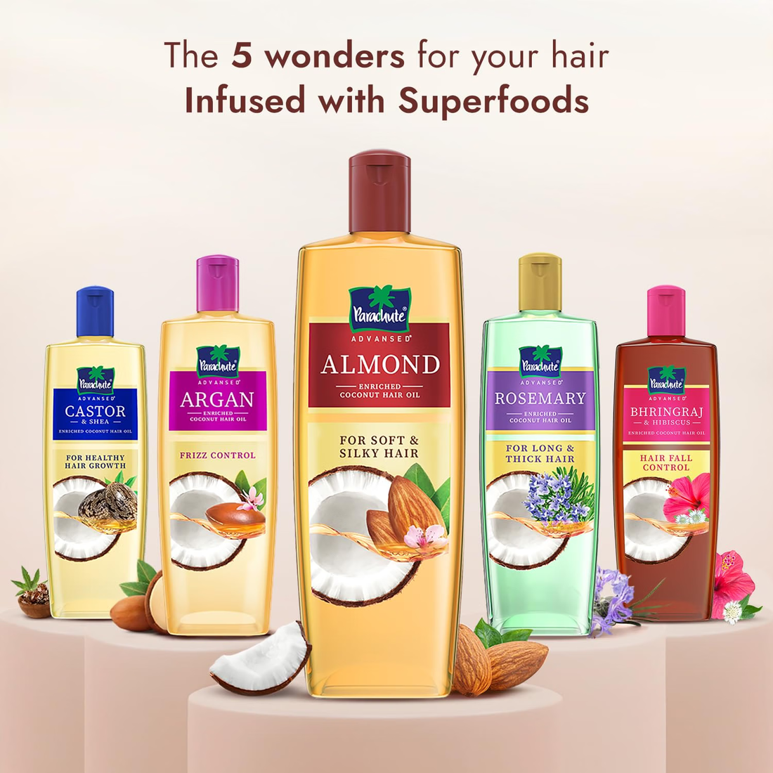 Parachute Advansed Almond Enriched Coconut Hair Oil 300ml