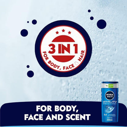 Nivea Men Vitality Invigorating + Ocean Minirals Shower Gel 250ml