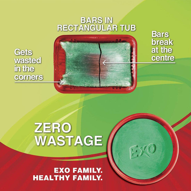 Exo Anti-Bacterial Round Ginger Twist Dishwash Bar 250g Pack of 2