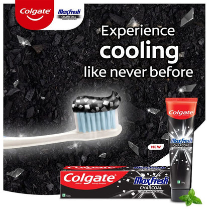 Colgate MaxFresh With Cooling Crystals 10X Charcoal Toothpaste 130g Pack of 2