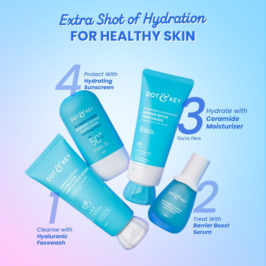 Dot & Key Skincare Ceramides & Hyaluronic Barrier Repair Moistturizer 100g