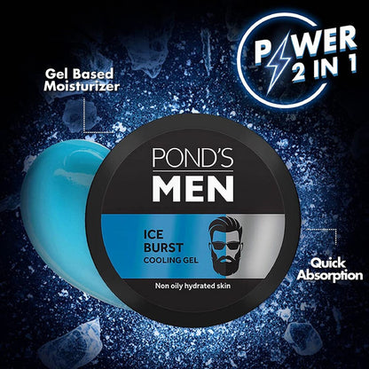 Ponds Men Ice Burst Cooling Face Gel (55gm) (Pack of 2)