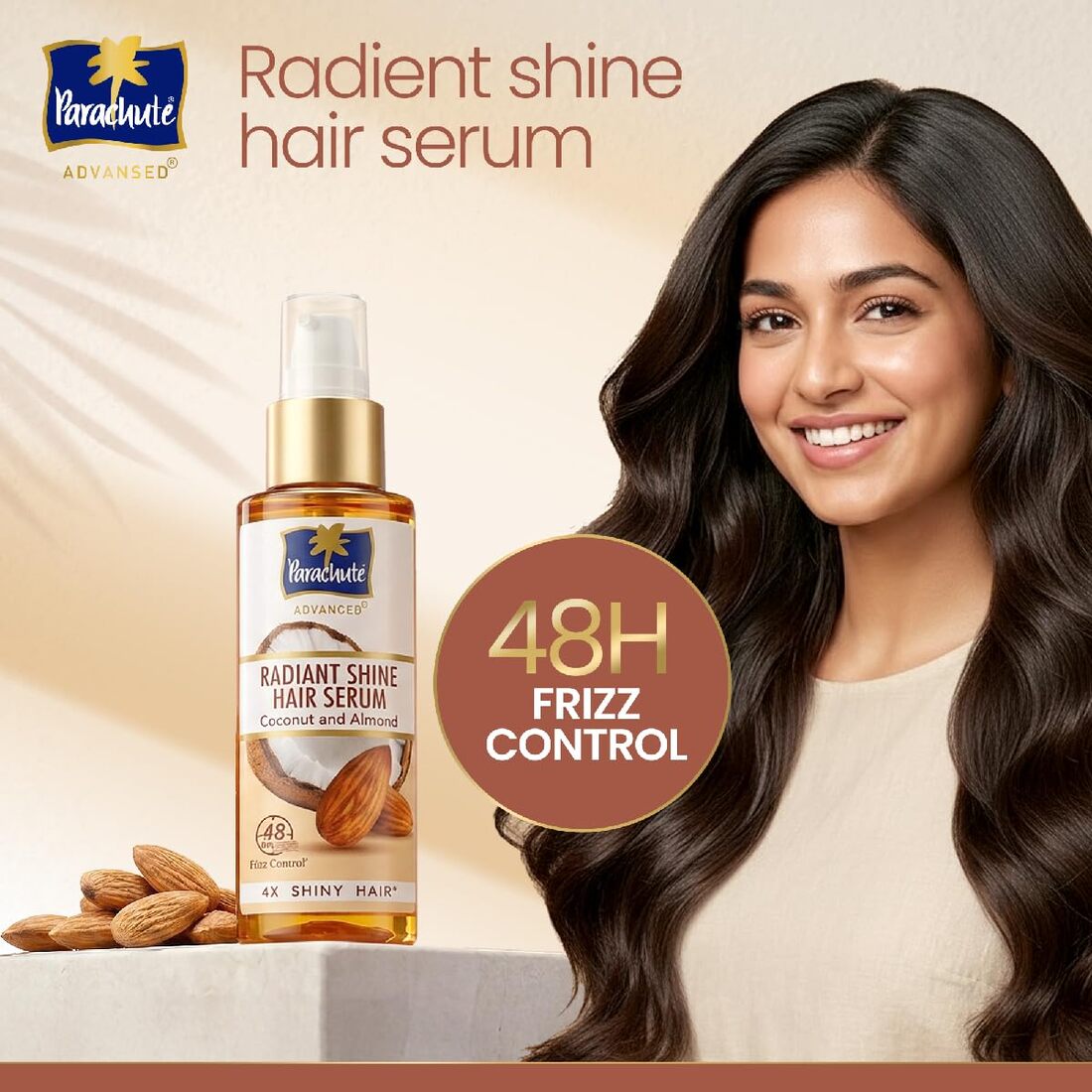 Parachute Advansed Radiant Shine Coconut & Almond Hair Serum 100ml
