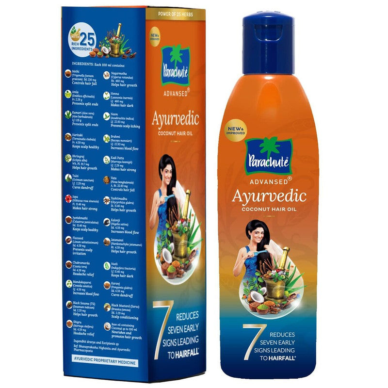 Parachute Advanced Ayurvedic Hair Oil 180ml - Pack Of 4