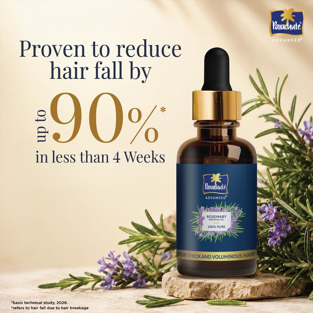 Parachute Advansed 100% Pure Rosemary Essential Oil 14ml