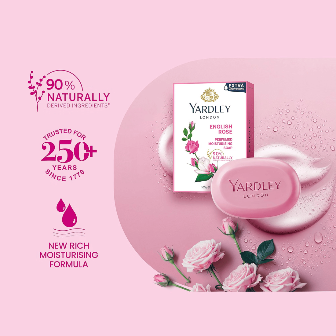 Yardley London English Rose Luxury Soap 100g Without Box