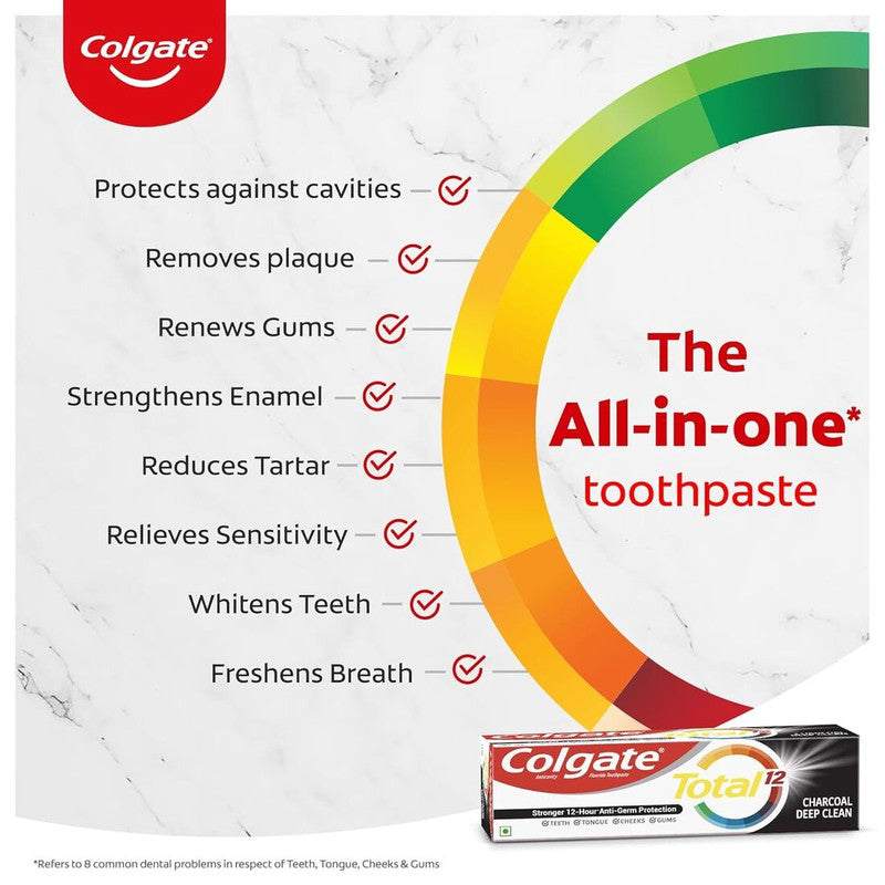 Colgate Total 12 Charcoal Deep Clean Anticavity Toothpaste 120g