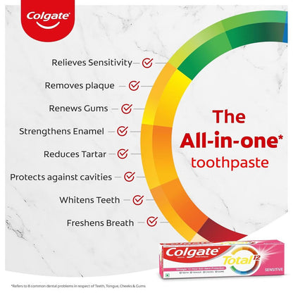 Colgate Total 12 Sensitive Anticavity Toothpaste 120g Pack of 2