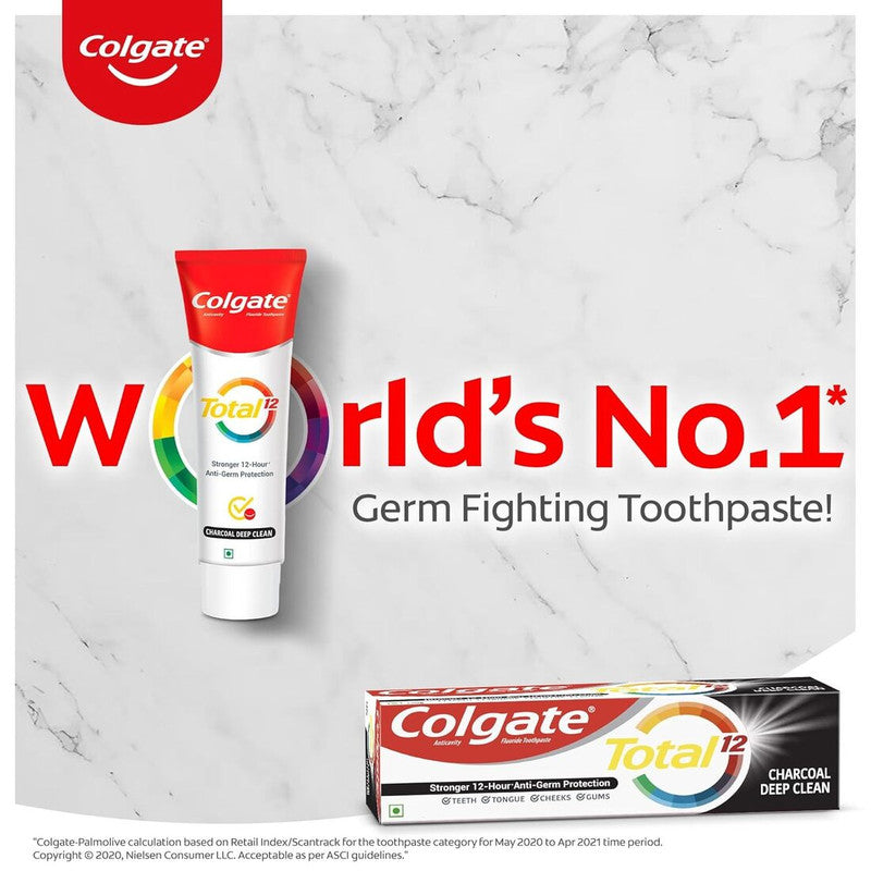 Colgate Total 12 Charcoal Deep Clean Toothpaste (2x120gm)(Pack of 2)