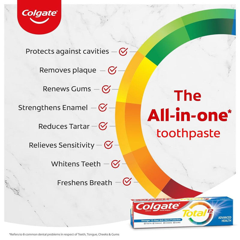 Colgate Total 12 Advanced Health Anticavity Toothpaste 120g Pack of 2