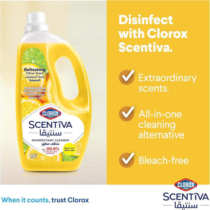 Scentiva Clorox Madagascar Citrus Disinfectant Cleaner 1.5L