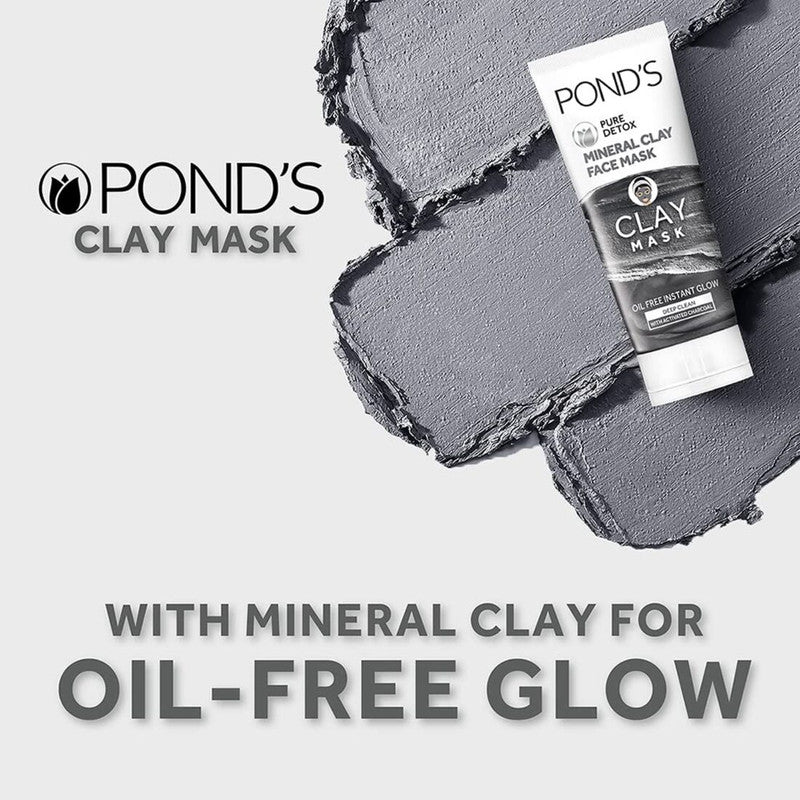 Ponds Pure Detox Mineral Clay Face Mask 90g Pack of 4