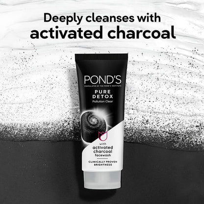 Ponds Pure Detox Activated Charcoal Face Wash 50g