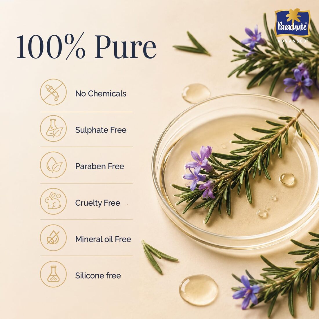Parachute Advansed 100% Pure Rosemary Essential Oil 14ml