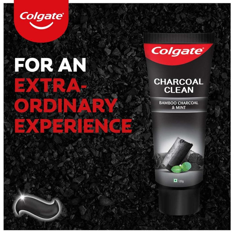 Colgate Bamboo Charcoal & Mint Clean Gel Toothpaste 120g Pack of 2