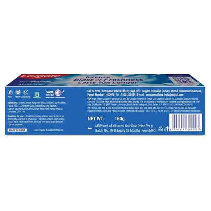 Colgate MaxFresh With Cooling Crystals 10X Peppermint Ice Toothpaste 150g Pack of 2