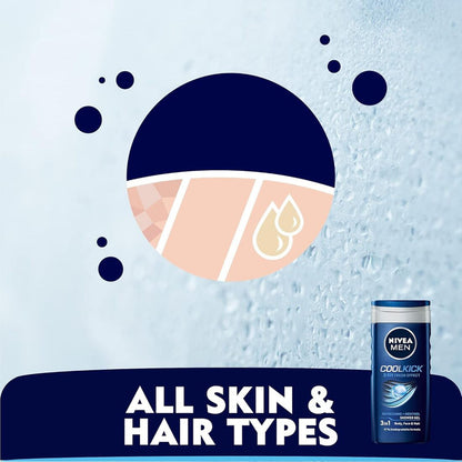 Nivea Men CoolKick Refreshing + Menthol Shower Gel 250ml