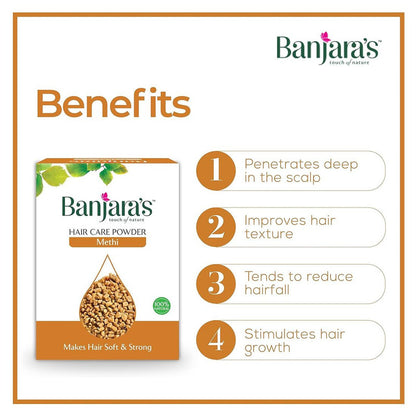 Banjaras Methi Makes Hair Soft & Strong Care Powder 100g