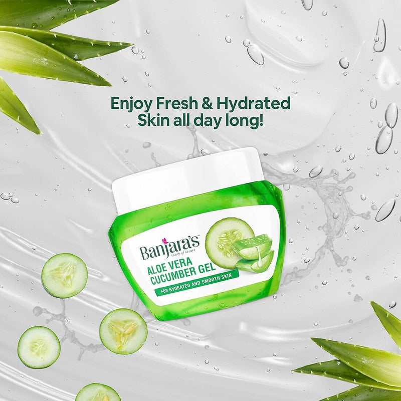 Moisturizing Aloe Vera & Cucumber Banjara's Skin Gel 100g