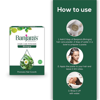 Banjaras Bhringraj Promotes Hair Growth Care Powder 100g