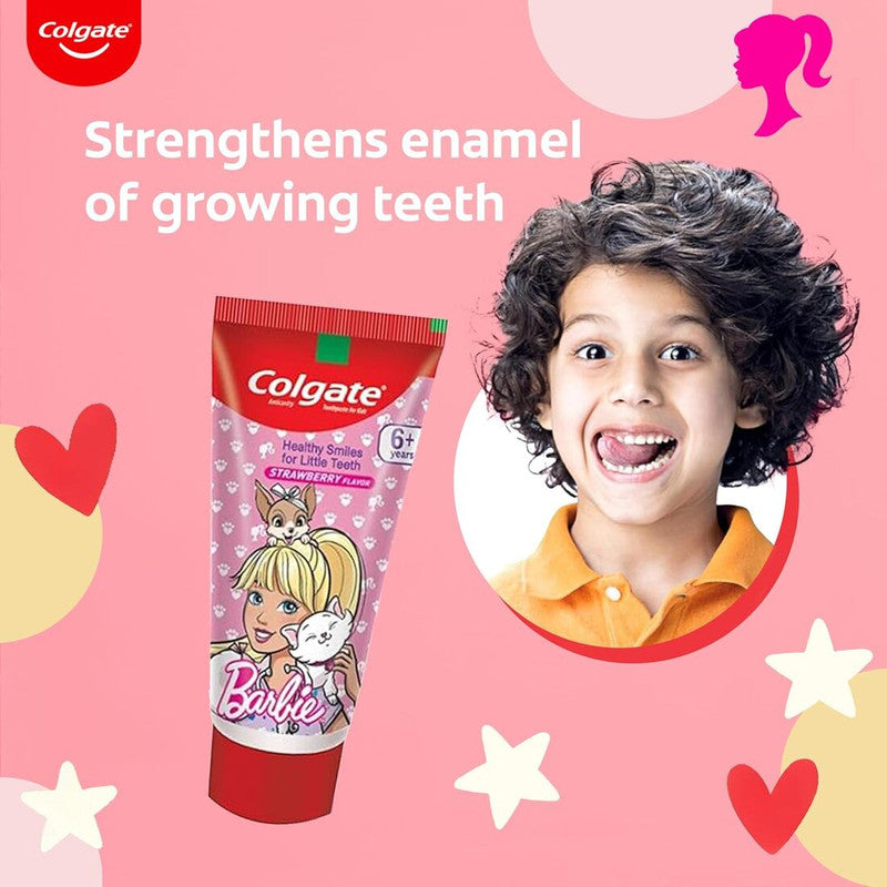 Anticavity Kids Colgate Stawberry Barbie Toothpaste 80g