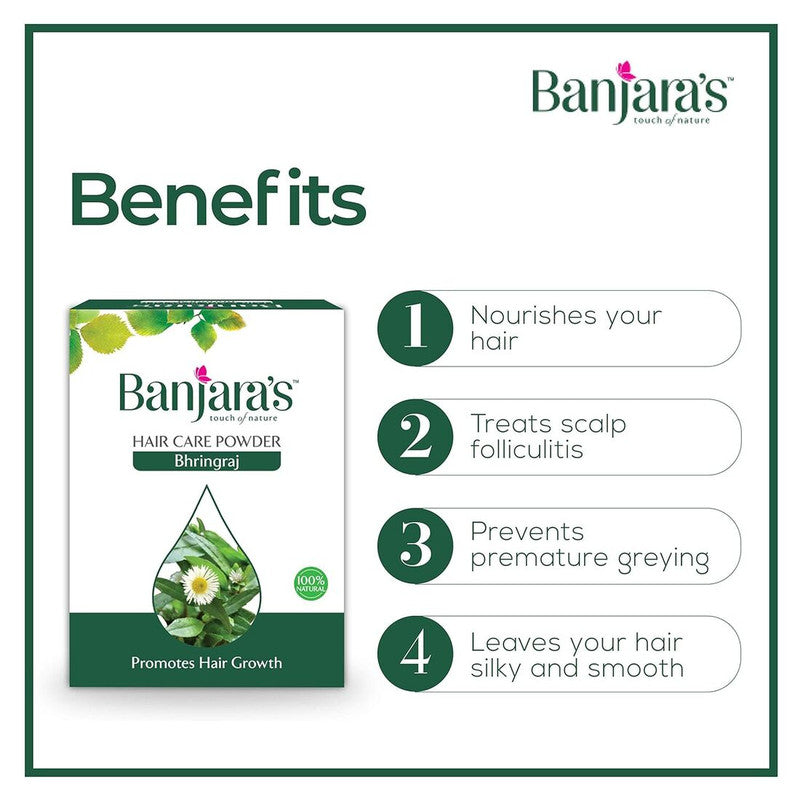 Banjaras Bhringraj Promotes Hair Growth Care Powder 100g