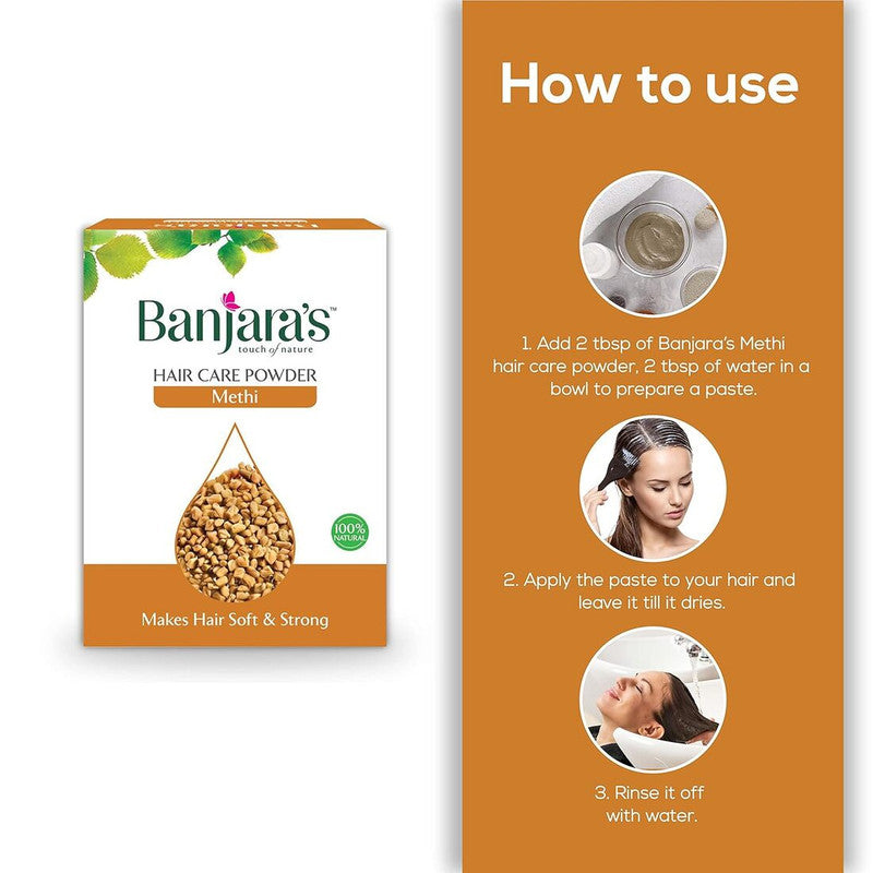 Banjaras Methi Makes Hair Soft & Strong Care Powder 100g