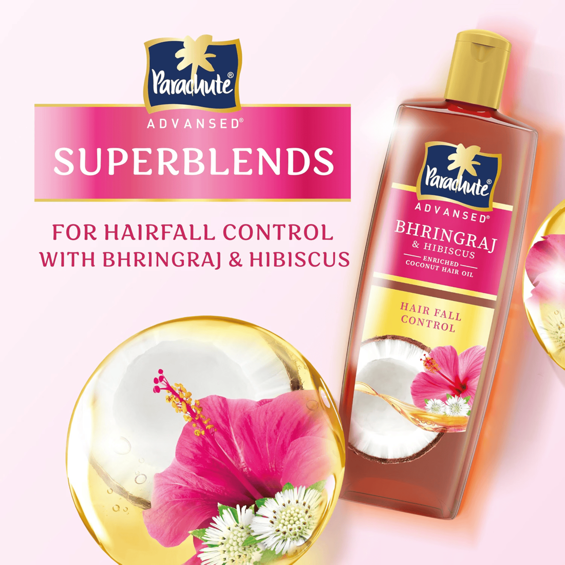 Parachute Advansed Bhringraj & Hibiscus Enriched Coconut Hair Oil 300ml