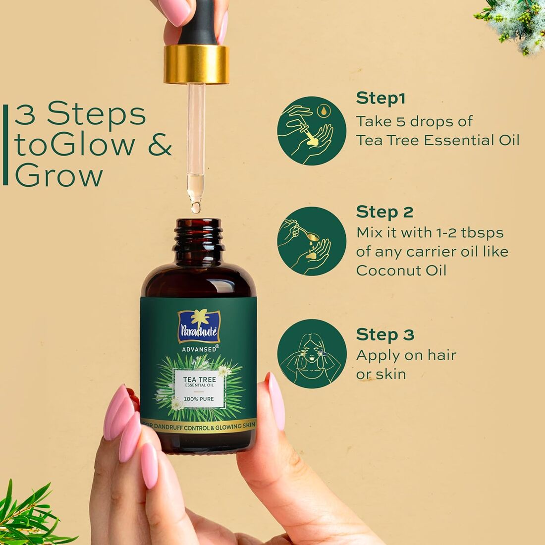 Parachute Advansed 100% Pure Tea Tree Essential Oil 14ml