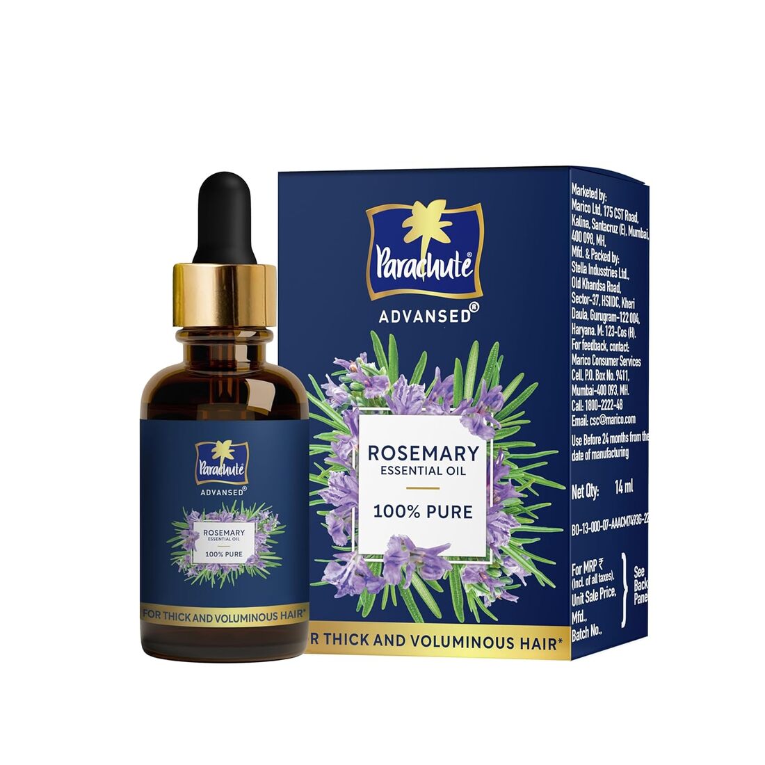 Parachute Advansed 100% Pure Rosemary Essential Oil 14ml