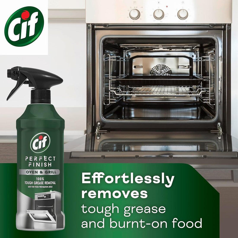 Cif Perfect Finish Oven & Grill 100% Tough Grease Removal 435ml Pack of 2